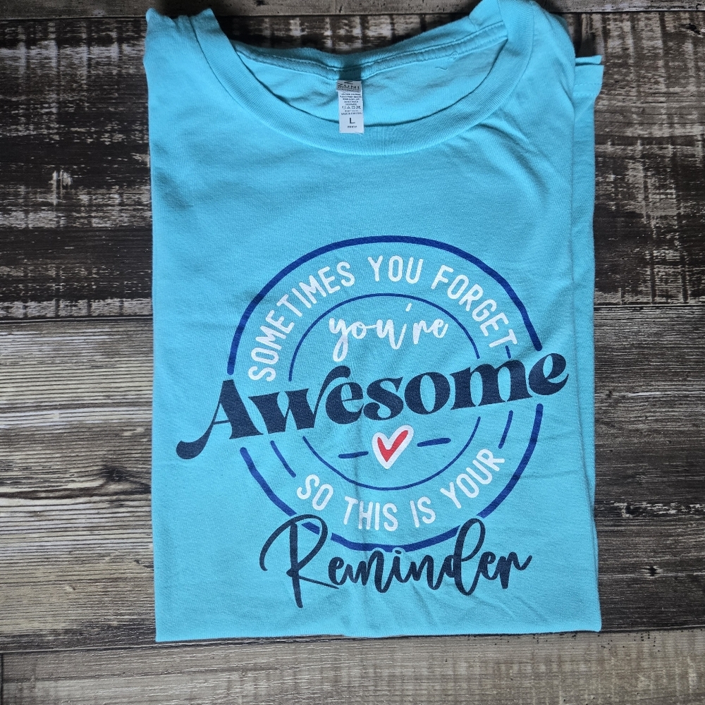 Blue Motivational Graphic Tee